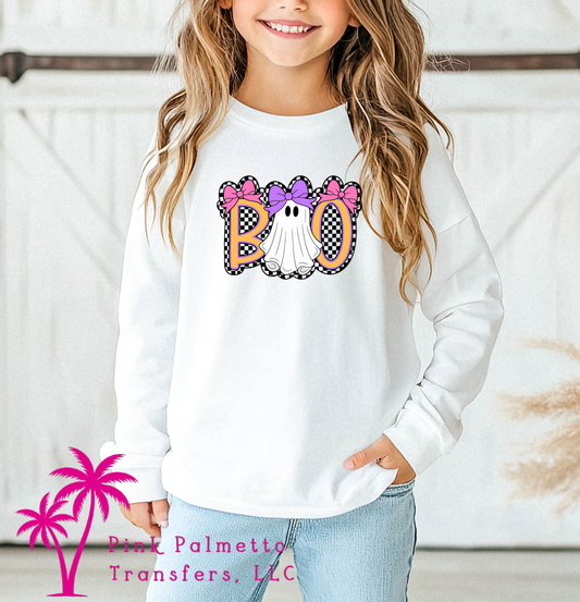 Colorful Boo Youth Long Sleeve Tshirt