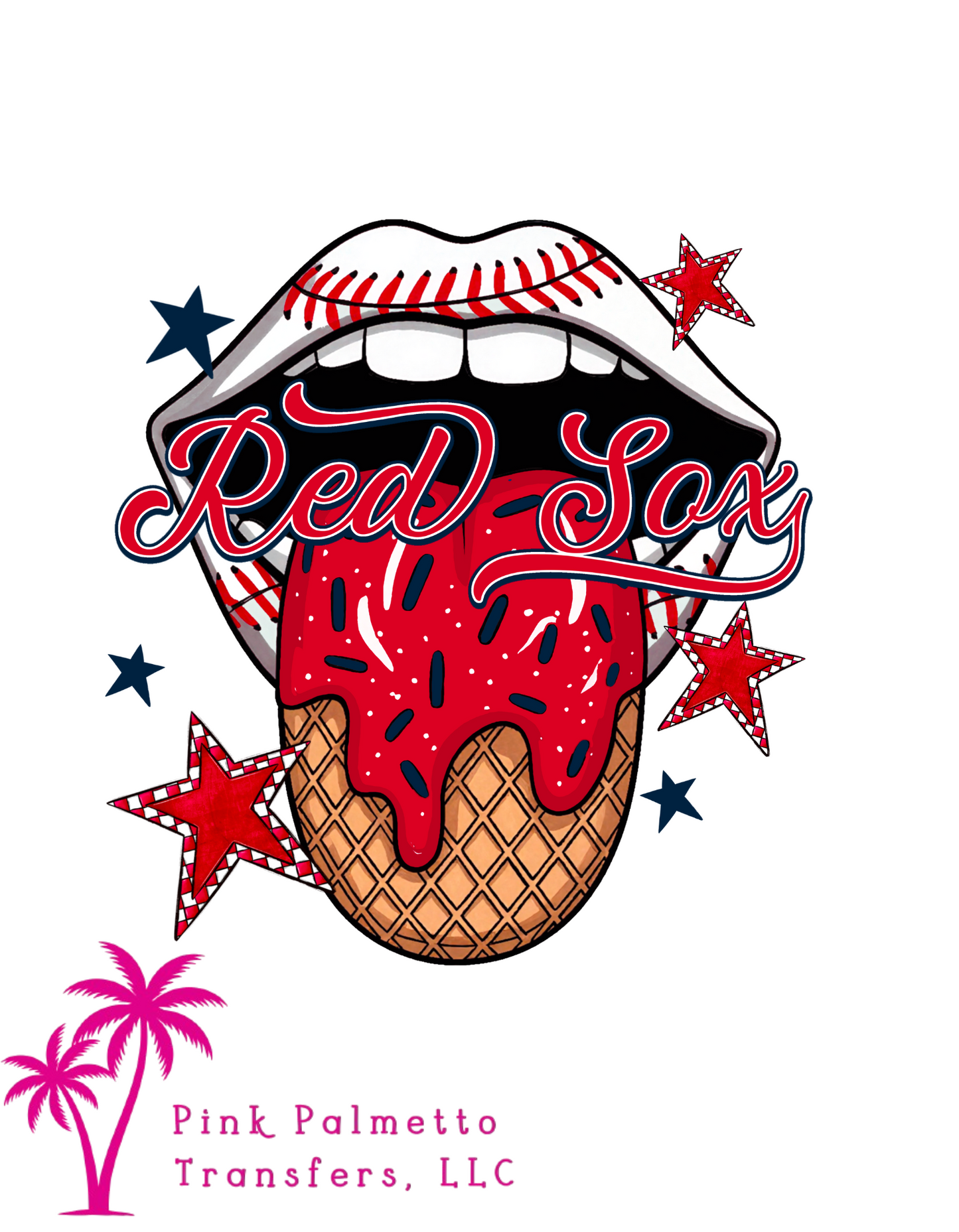 Red Sox Tongue 12" DTF Transfer