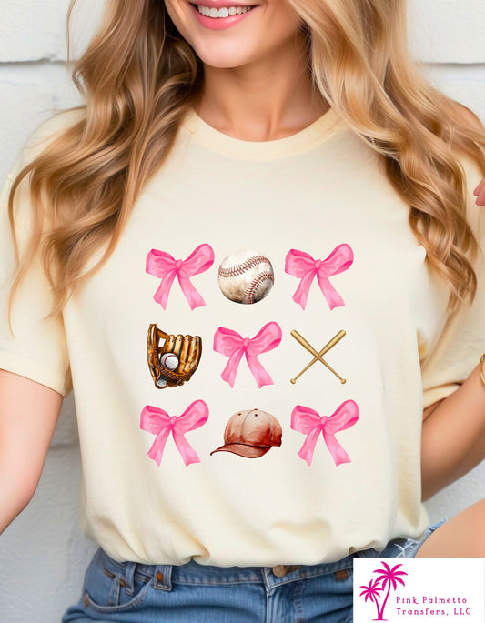 Baseball and Bow T-shirt