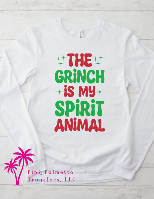 The Grinch is My Spirit Animal Long Sleeve Tshirt