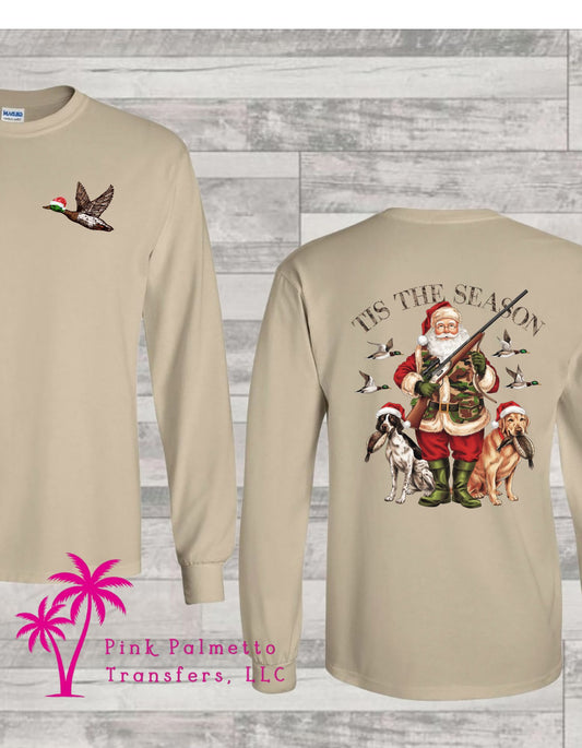 Tis the Season Duck Christmas Long Sleeve Tshirt