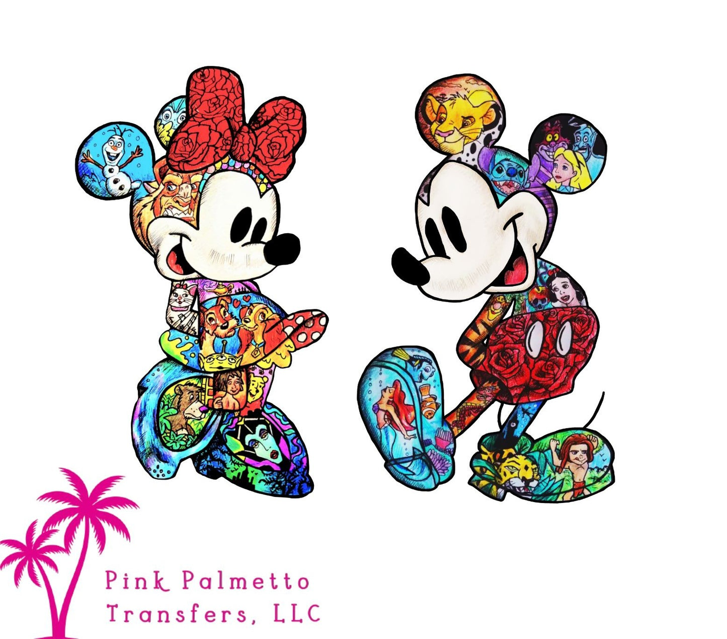 Mickey & Minnie 5" DTF Transfer