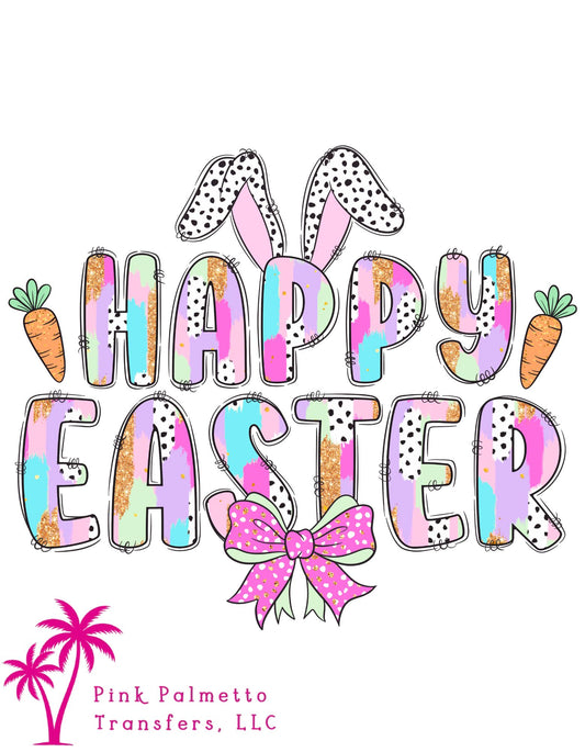 Happy Easter Colorful 10" DTF Transfer