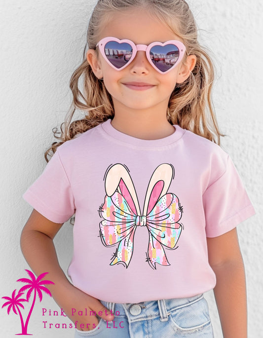Bunny/Bow Girls Youth Tshirt
