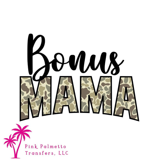 Camo Bonus Mama 10" DTF Transfer