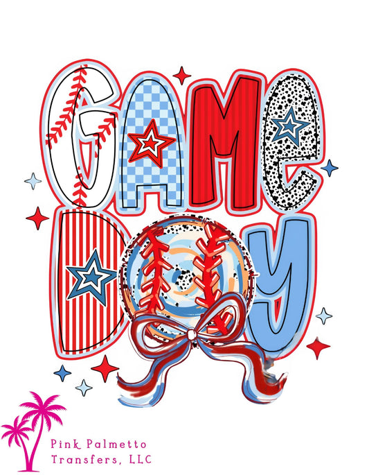 Game Day Baseball 12" DTF Transfer