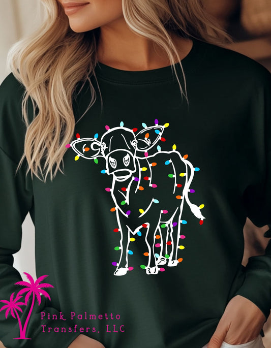 Christmas Cow Tshirt