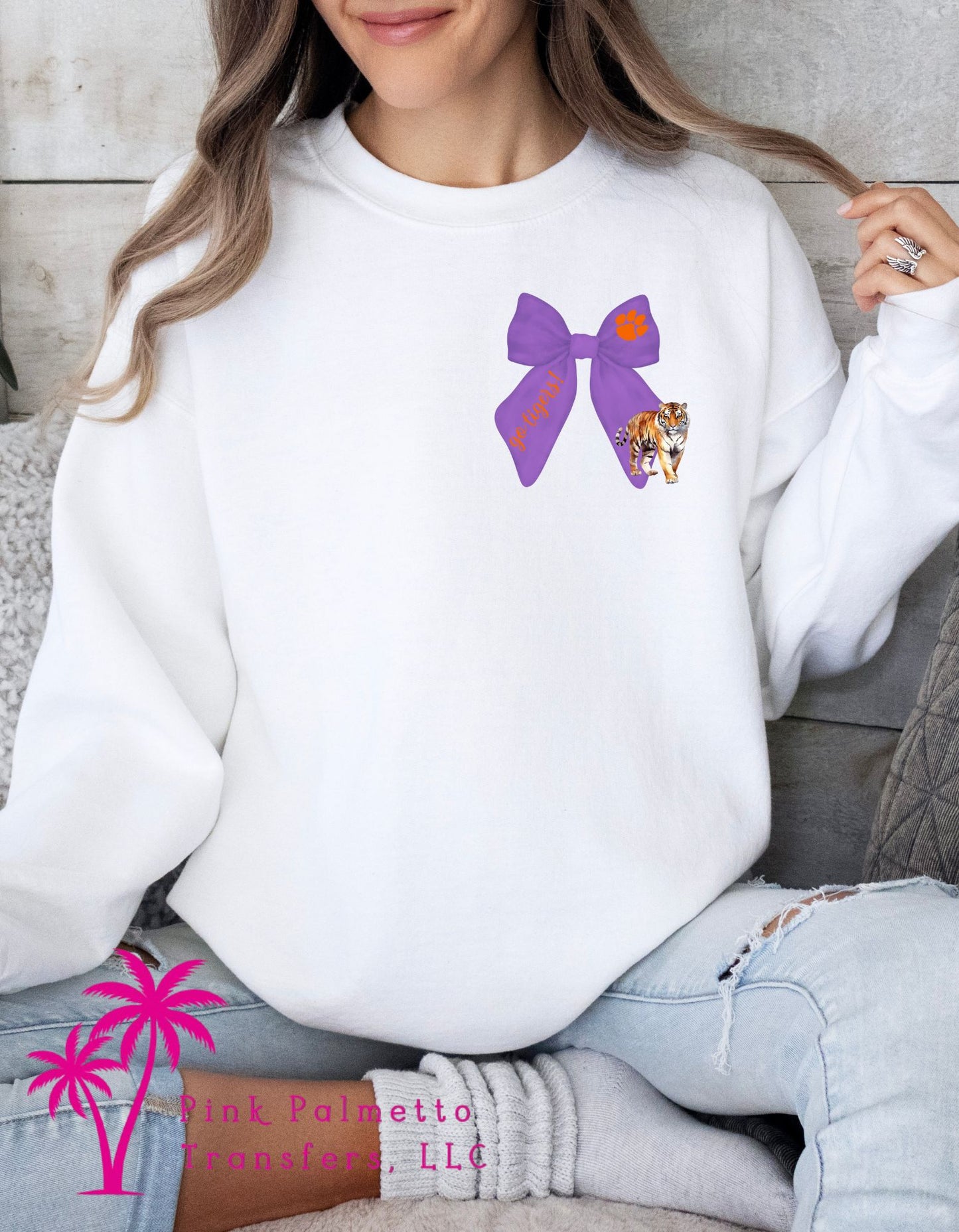 Clemson Bow Sweatshirt