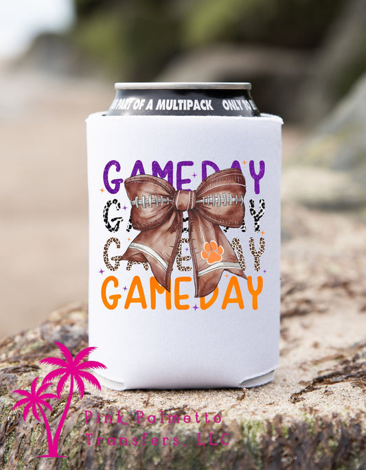 Clemson Game Day Short Neoprene Koozie