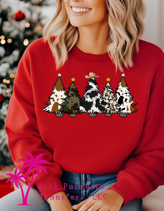 Cow Christmas Tree Sweatshirt