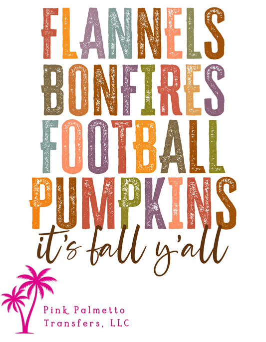 Flannels, Bonfires DTF Transfer