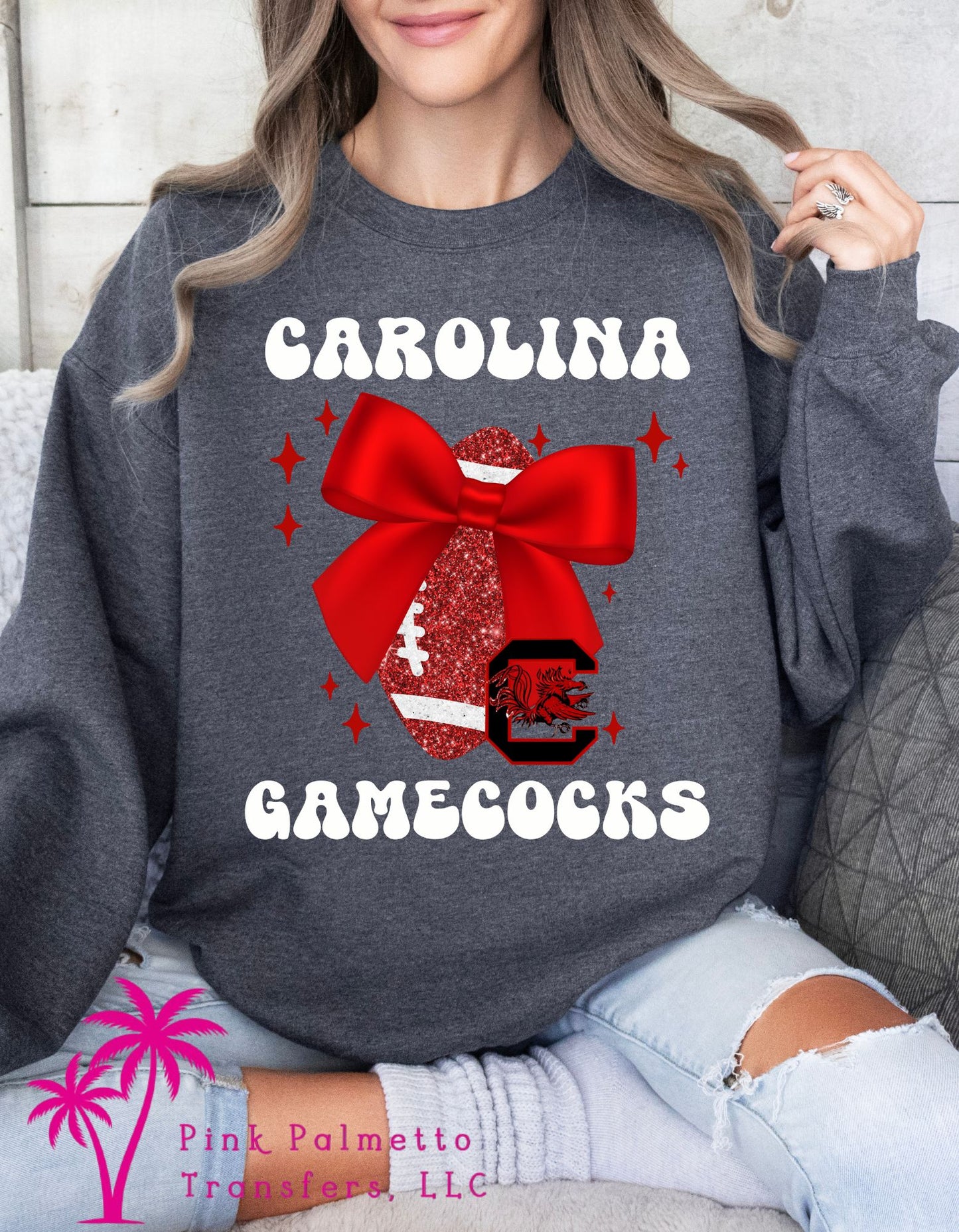 USC Football and Bow Sweatshirt