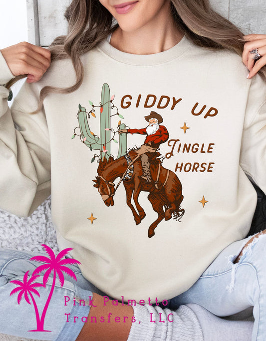 Giddy Up Jingle Horse Sweatshirt