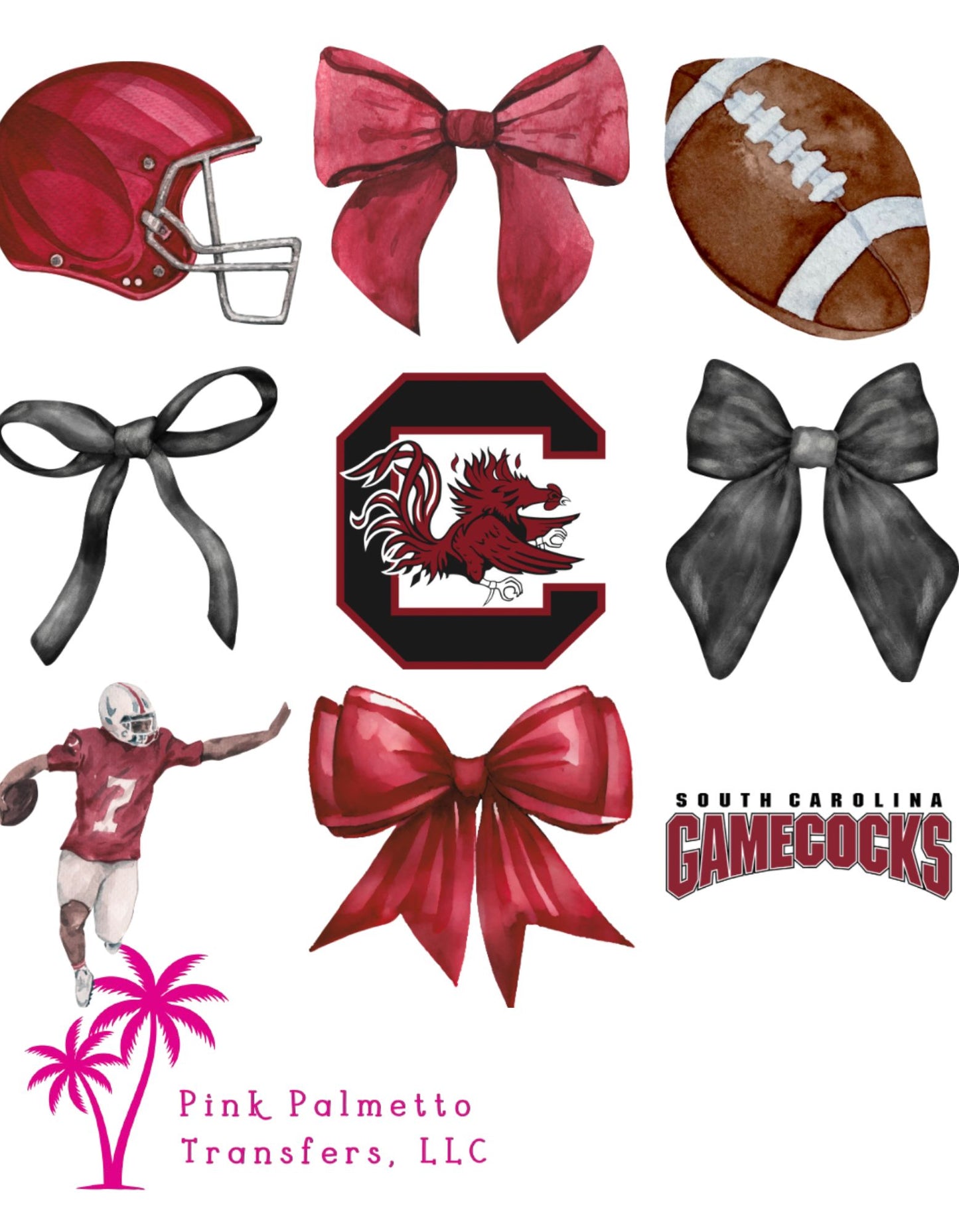USC Helmet and Football 12" DTF Transfer
