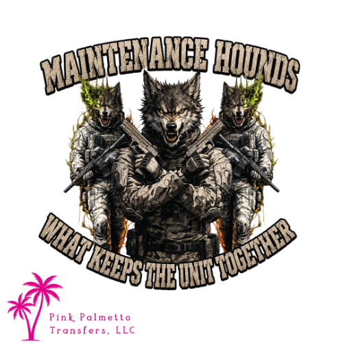 Maintenance Team Hounds 12" DTF Transfer