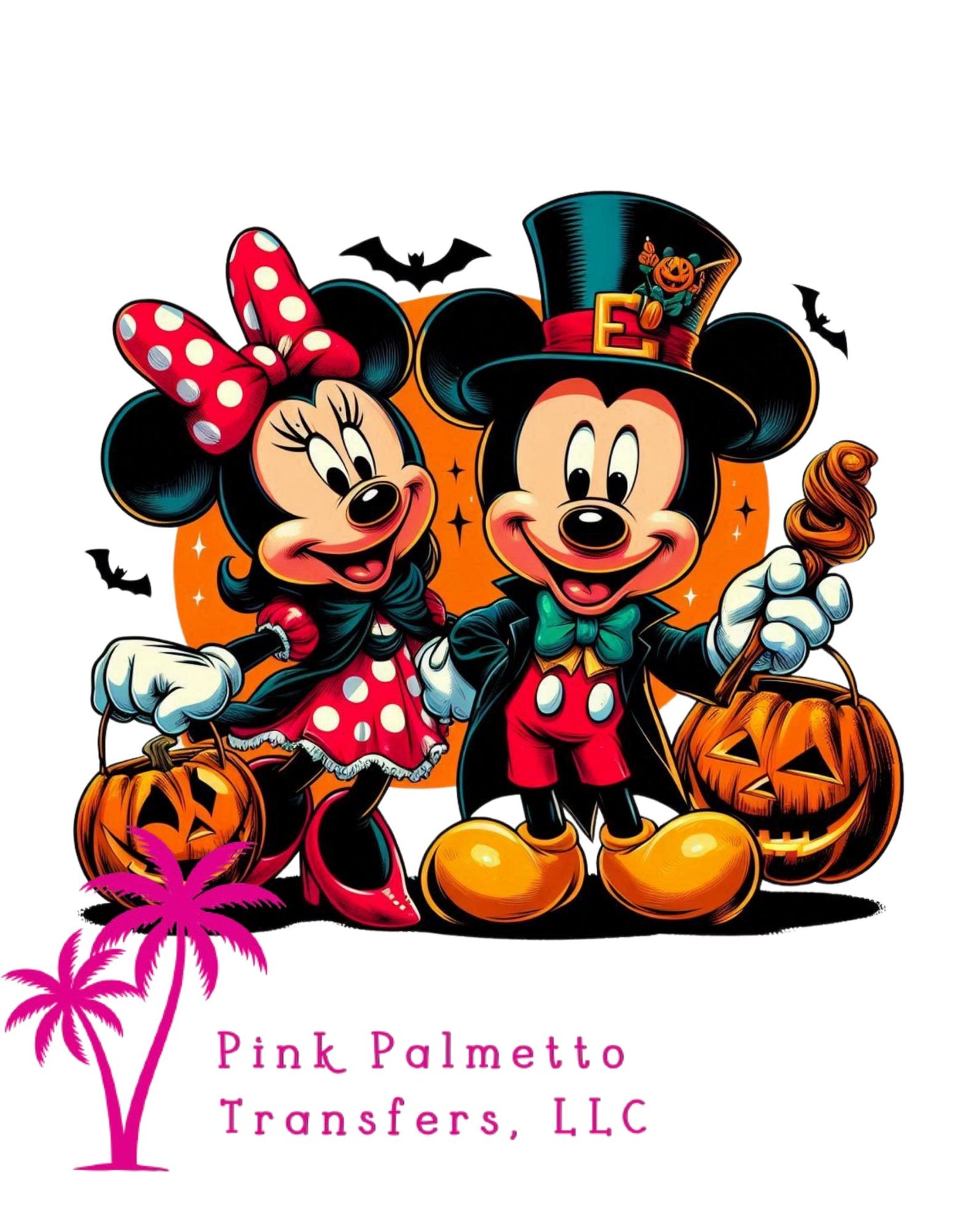 Mickey and Minnie Halloween 12" DTF Transfer