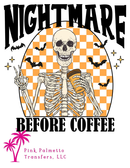 Nightmare Before Coffee DTF Transfer