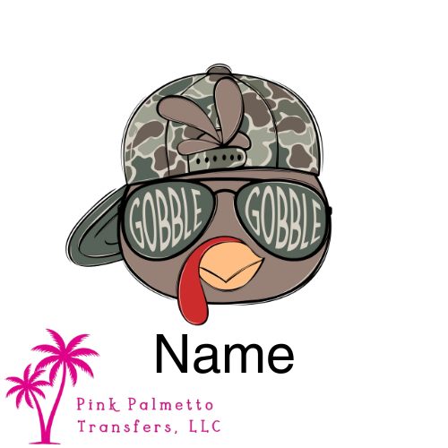 Custom Boy Gobble Name 8.5" DTF Transfer