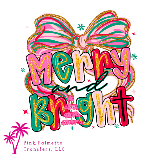 Merry & Bright 12" DTF Transfer