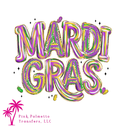 Mardi Gras 10" DTF Transfer
