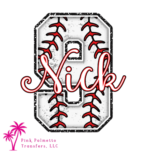 Custom Nick Baseball 10" DTF Transfer