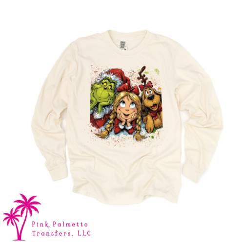 Grinch Characters Youth Long Sleeve Tshirt