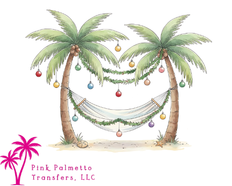 Palm Tree Christmas 10" DTF Transfer