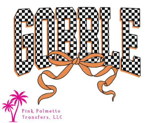 Checkered Gobble 12" DTF Transfer