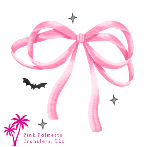 Pink Halloween Bow 4" DTF Transfer