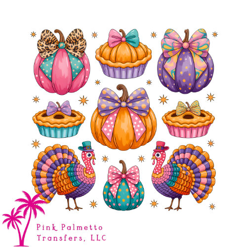 Preppy Turkey 10" DTF Transfer