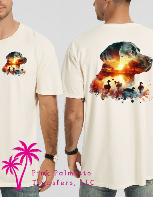 Sunset Lab Hunting Tshirt