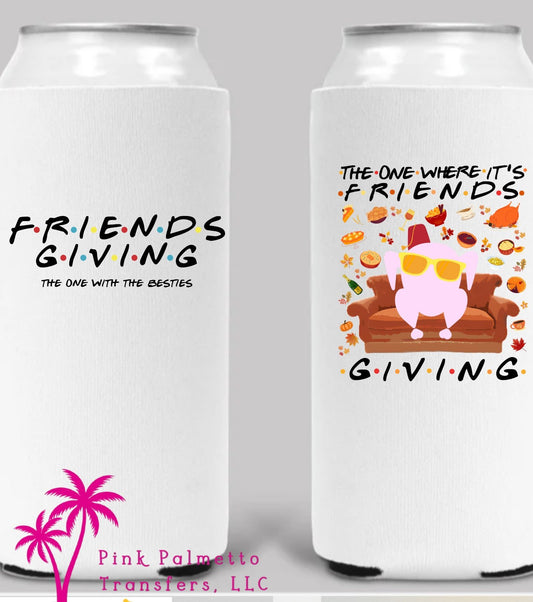 Friendsgiving Tall Neoprene Koozie