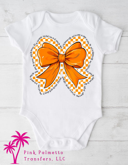 Tennessee Bow Onesie