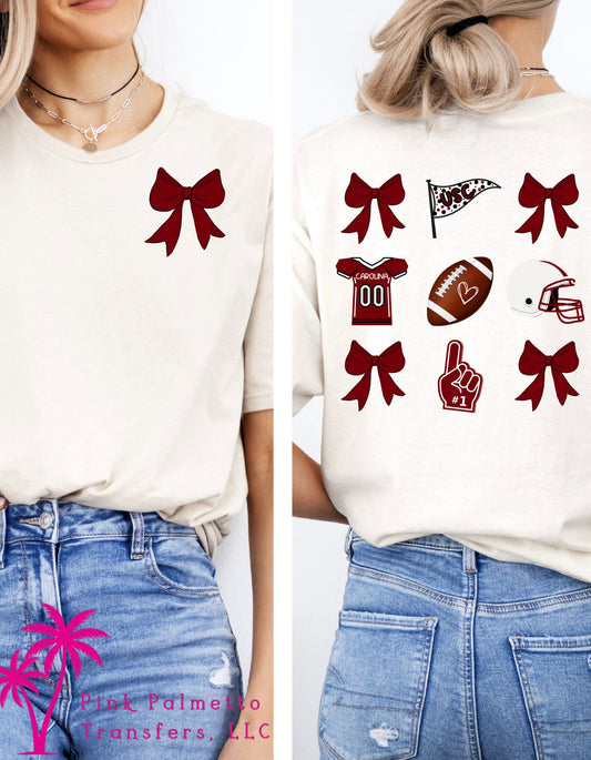 USC Football and Bow Tshirt