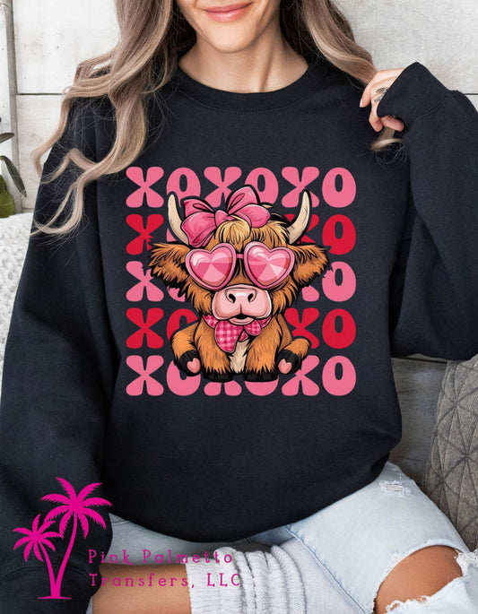 Valentine's Cow XOXO Sweatshirt