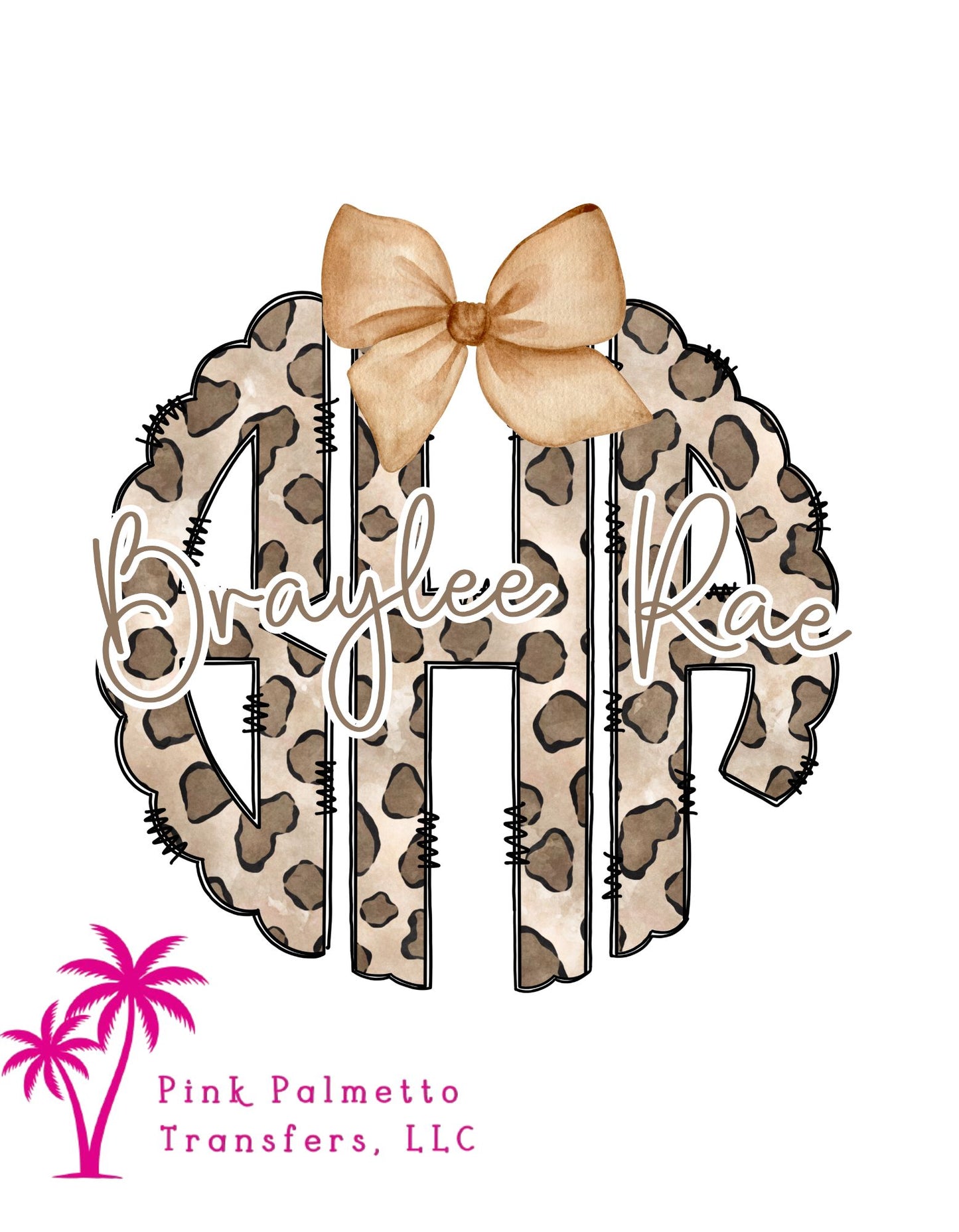 Custom Name & Monogram 10" DTF Transfer