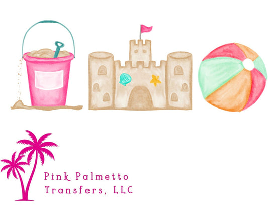 Beach Castle 8" DTF Transfer