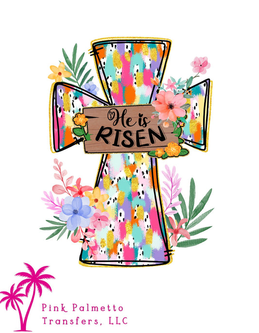 Colorful Cross 12" DTF Transfer