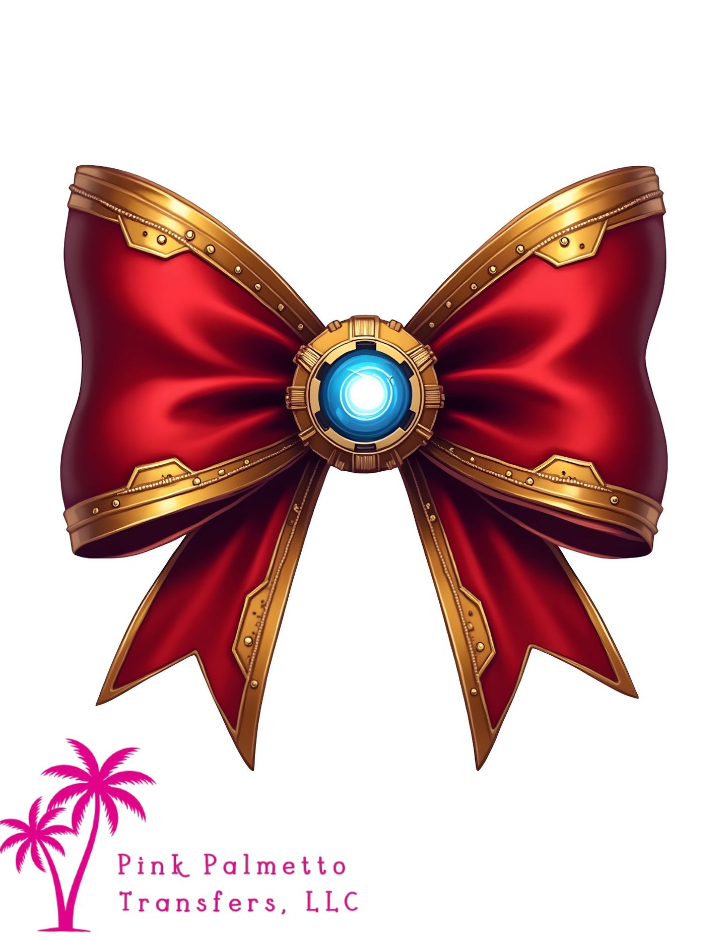 Iron Man Bow 10" DTF Transfer