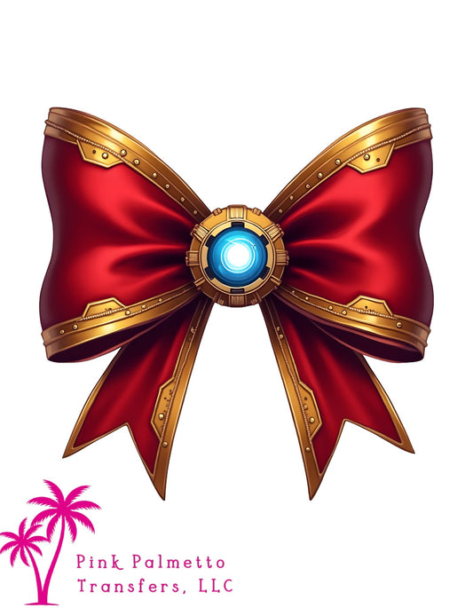 Iron Man Bow 10" DTF Transfer
