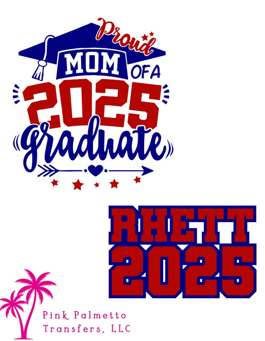Custom Senior Mom 10" DTF Transfers