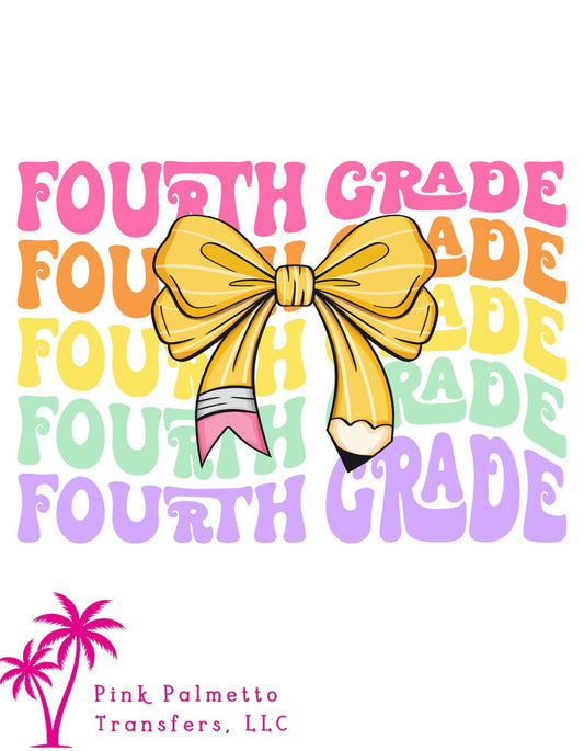 Fourth Grade 10" DTF Transfer