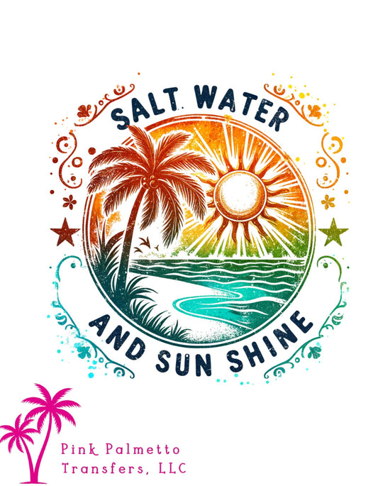 Salt Water and Sunshine 10" DTF Transfer