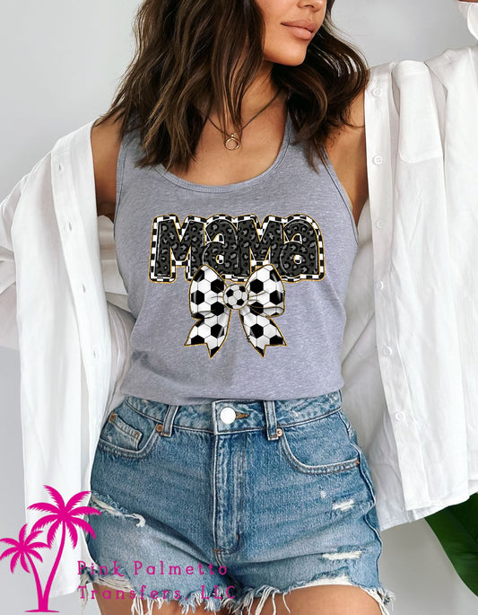 Checkered Soccer Mama Racerback Tank