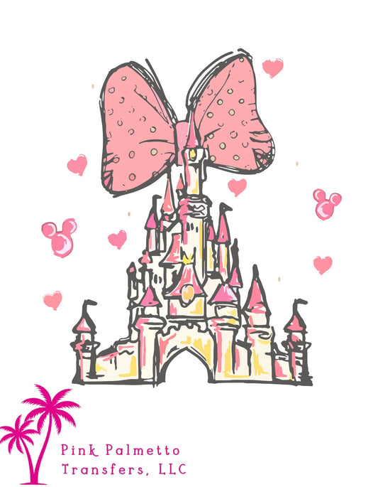 Disney Castle Bow 8" DTF Transfer
