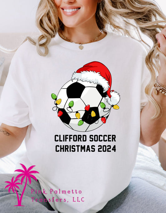 Clifford Soccer Christmas Tshirt