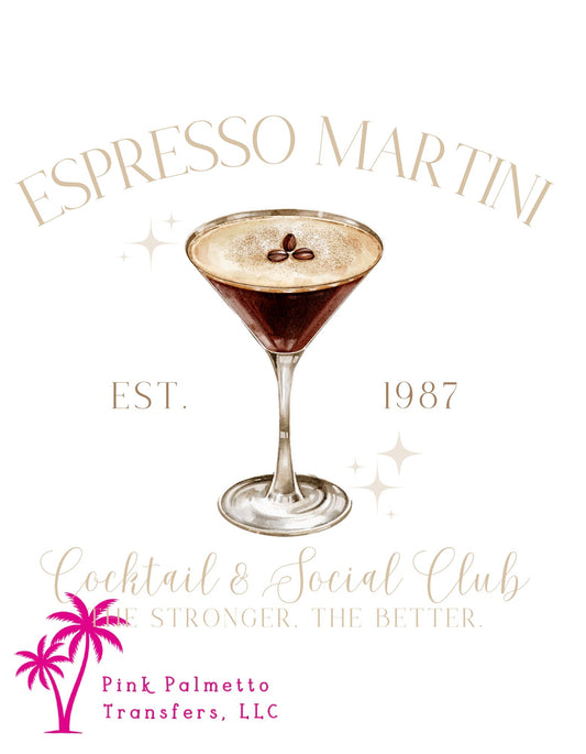 Espresso Martini 12" DTF Transfer