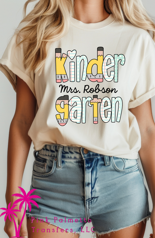 Custom Grade Level w/ Name Tshirt