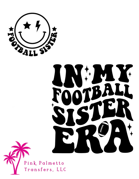 Custom Football Sister Era 3" & 6" DTF Transfer Bundle