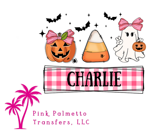 Custom Candy Corn Name 10" DTF Transfer